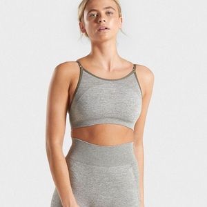 Gymshark strappy bra size XS khaki marl